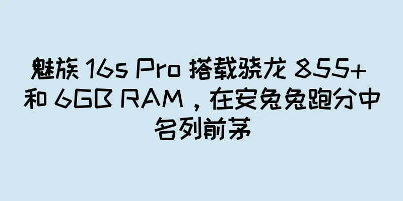 魅族 16s Pro 搭载骁龙 855+ 和 6GB RAM，在安兔兔跑分中名列前茅