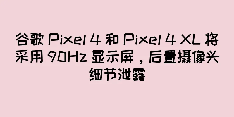谷歌 Pixel 4 和 Pixel 4 XL 将采用 90Hz 显示屏，后置摄像头细节泄露