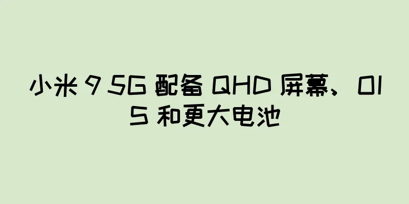 小米 9 5G 配备 QHD 屏幕、OIS 和更大电池