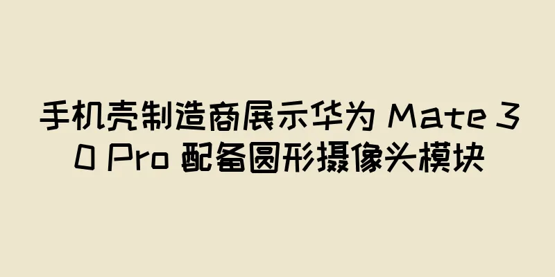 手机壳制造商展示华为 Mate 30 Pro 配备圆形摄像头模块