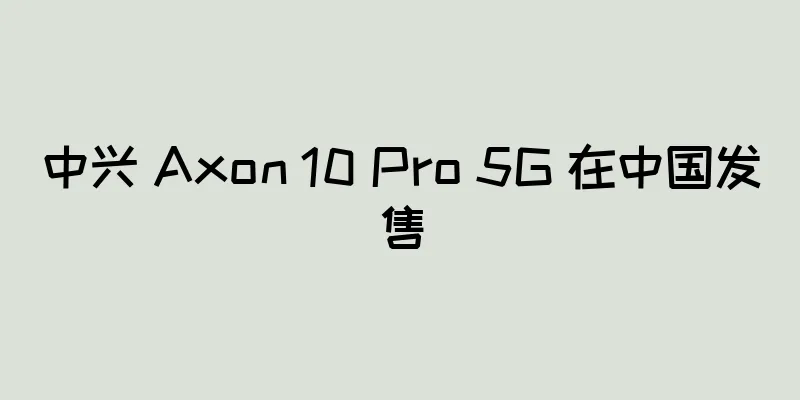 中兴 Axon 10 Pro 5G 在中国发售