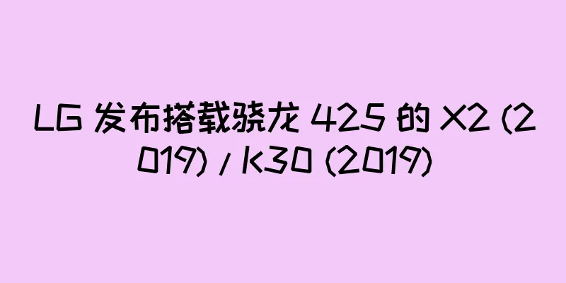 LG 发布搭载骁龙 425 的 X2 (2019) / K30 (2019)