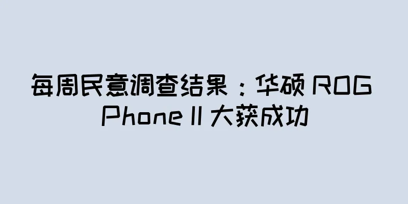 每周民意调查结果：华硕 ROG Phone II 大获成功