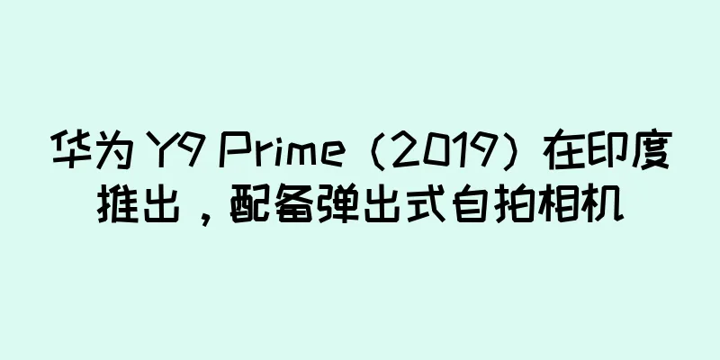 华为 Y9 Prime（2019）在印度推出，配备弹出式自拍相机