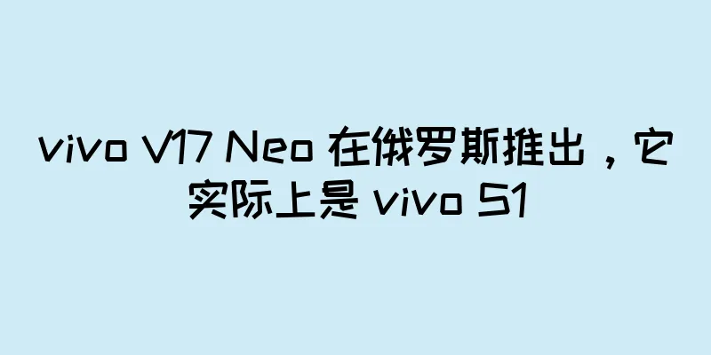 vivo V17 Neo 在俄罗斯推出，它实际上是 vivo S1
