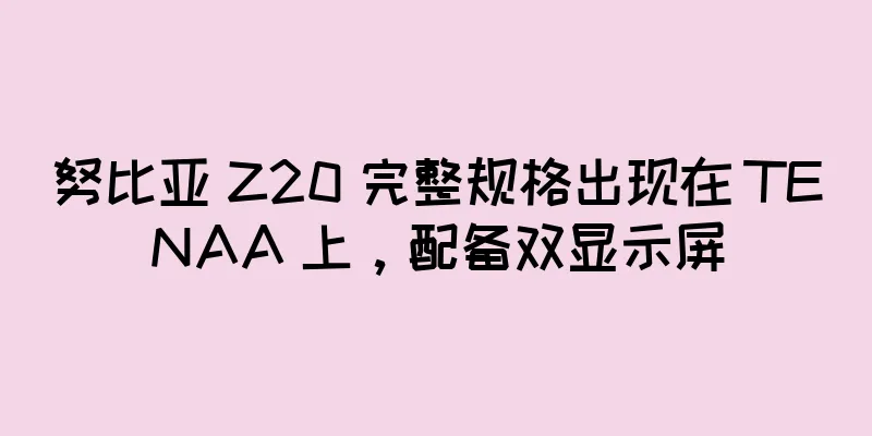 努比亚 Z20 完整规格出现在 TENAA 上，配备双显示屏