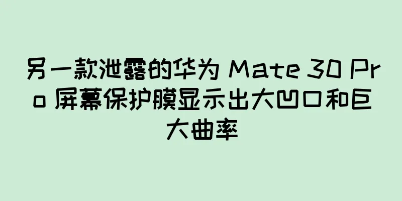 另一款泄露的华为 Mate 30 Pro 屏幕保护膜显示出大凹口和巨大曲率