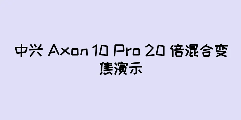 中兴 Axon 10 Pro 20 倍混合变焦演示