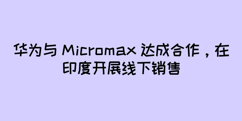 华为与 Micromax 达成合作，在印度开展线下销售
