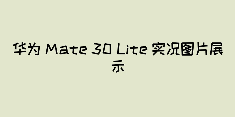 华为 Mate 30 Lite 实况图片展示