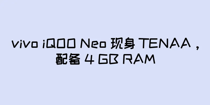 vivo iQOO Neo 现身 TENAA，配备 4 GB RAM