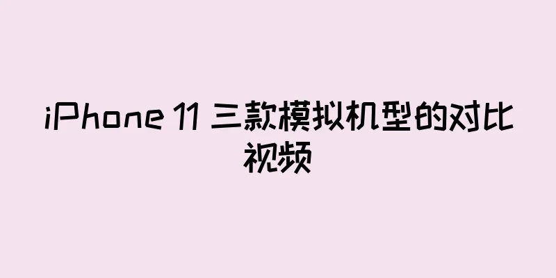 iPhone 11 三款模拟机型的对比视频