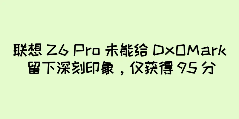 联想 Z6 Pro 未能给 DxOMark 留下深刻印象，仅获得 95 分