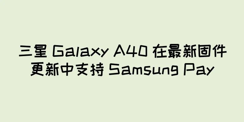 三星 Galaxy A40 在最新固件更新中支持 Samsung Pay