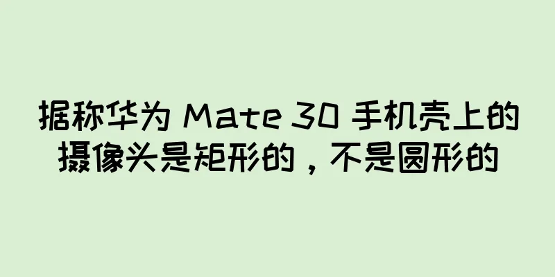 据称华为 Mate 30 手机壳上的摄像头是矩形的，不是圆形的