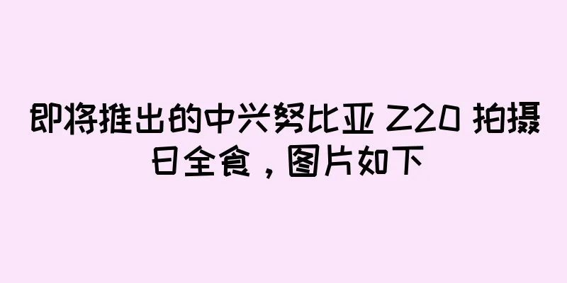即将推出的中兴努比亚 Z20 拍摄日全食，图片如下