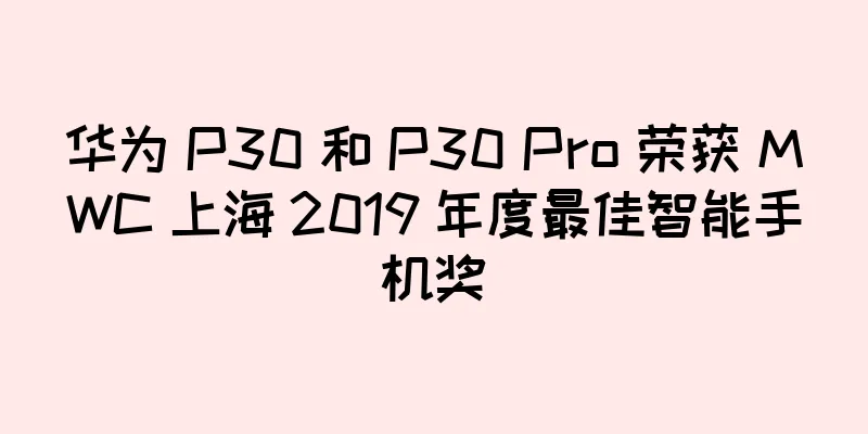 华为 P30 和 P30 Pro 荣获 MWC 上海 2019 年度最佳智能手机奖