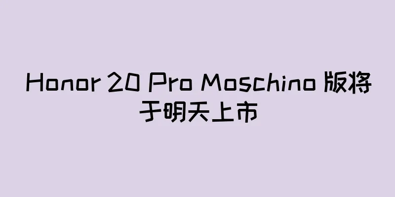 Honor 20 Pro Moschino 版将于明天上市