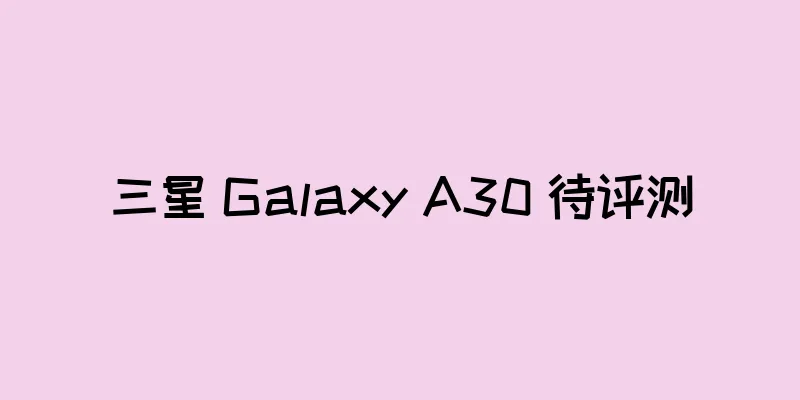 三星 Galaxy A30 待评测