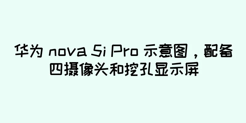 华为 nova 5i Pro 示意图，配备四摄像头和挖孔显示屏