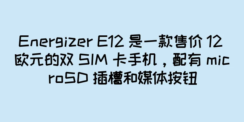 Energizer E12 是一款售价 12 欧元的双 SIM 卡手机，配有 microSD 插槽和媒体按钮