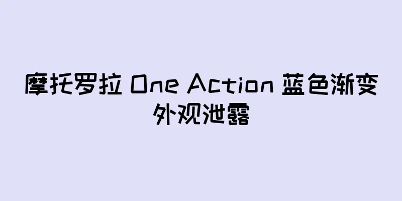 摩托罗拉 One Action 蓝色渐变外观泄露