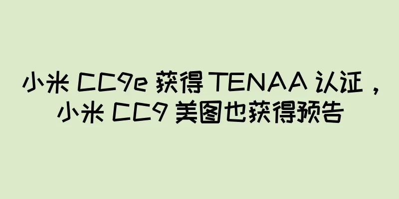 小米 CC9e 获得 TENAA 认证，小米 CC9 美图也获得预告