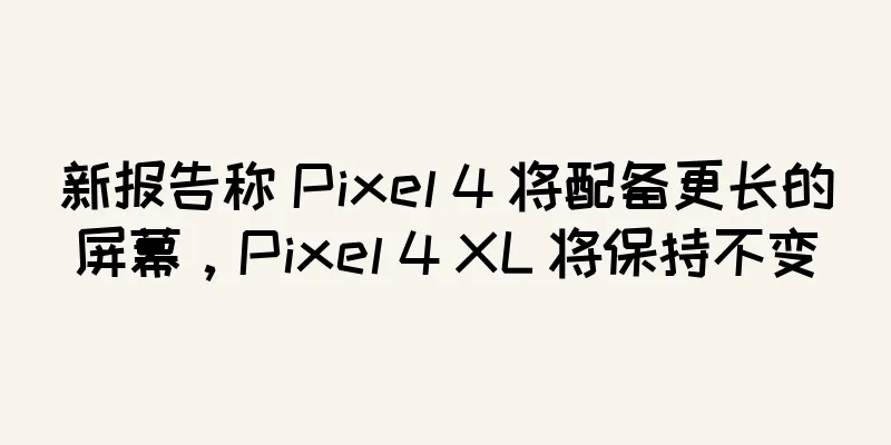 新报告称 Pixel 4 将配备更长的屏幕，Pixel 4 XL 将保持不变
