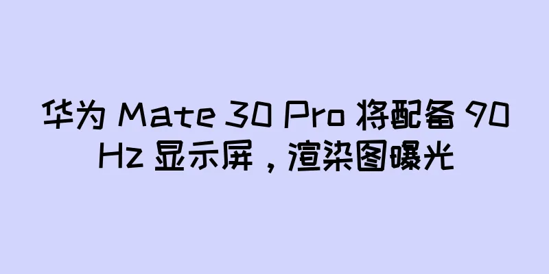 华为 Mate 30 Pro 将配备 90Hz 显示屏，渲染图曝光