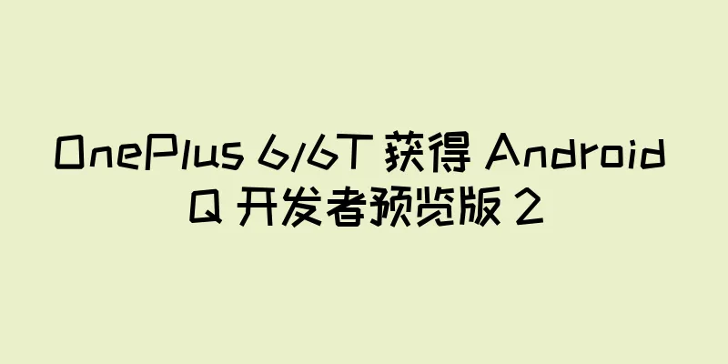 OnePlus 6/6T 获得 Android Q 开发者预览版 2