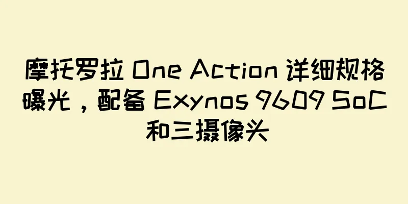 摩托罗拉 One Action 详细规格曝光，配备 Exynos 9609 SoC 和三摄像头