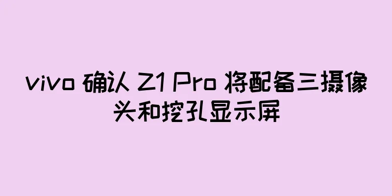 vivo 确认 Z1 Pro 将配备三摄像头和挖孔显示屏