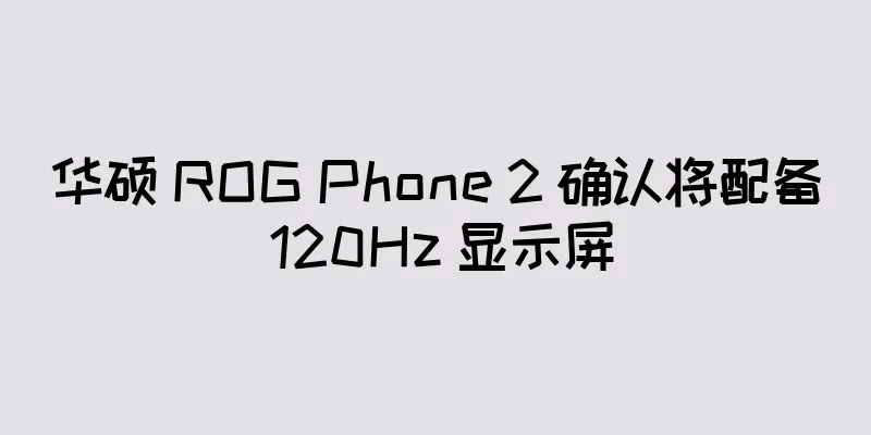 华硕 ROG Phone 2 确认将配备 120Hz 显示屏