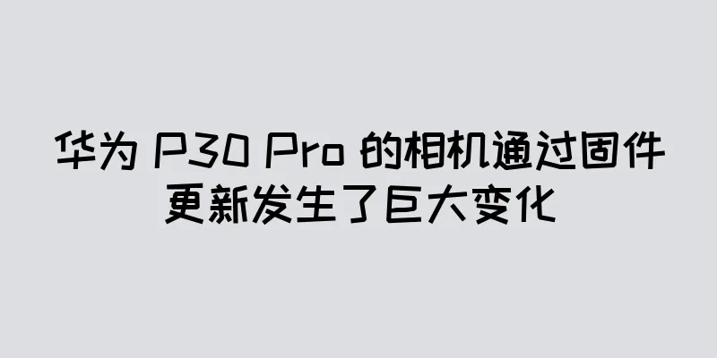 华为 P30 Pro 的相机通过固件更新发生了巨大变化