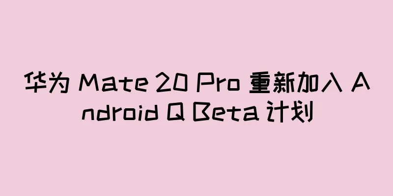 华为 Mate 20 Pro 重新加入 Android Q Beta 计划