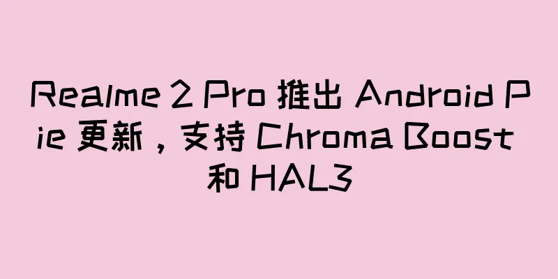 Realme 2 Pro 推出 Android Pie 更新，支持 Chroma Boost 和 HAL3