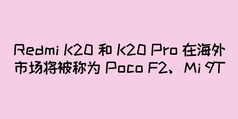 Redmi K20 和 K20 Pro 在海外市场将被称为 Poco F2、Mi 9T