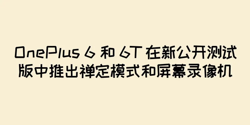 OnePlus 6 和 6T 在新公开测试版中推出禅定模式和屏幕录像机