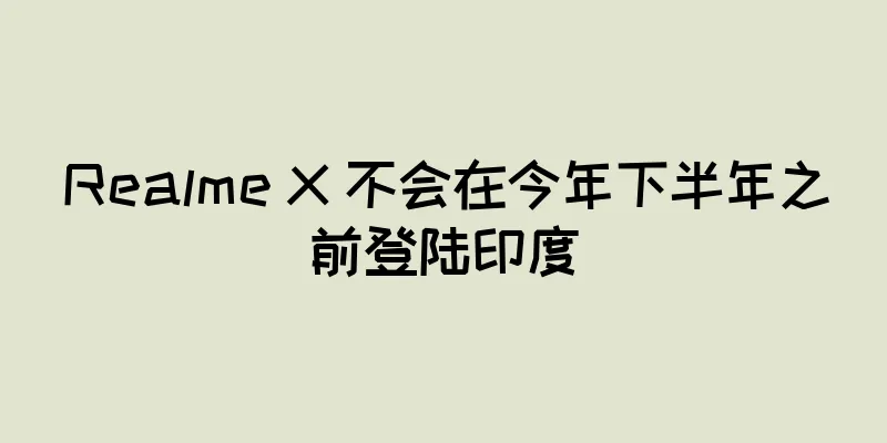 Realme X 不会在今年下半年之前登陆印度
