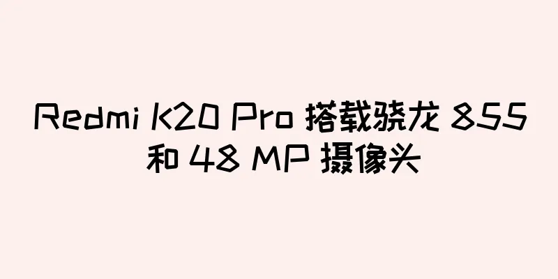 Redmi K20 Pro 搭载骁龙 855 和 48 MP 摄像头
