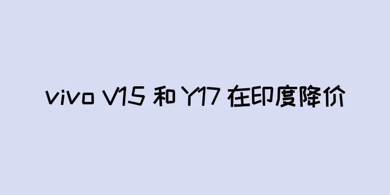 vivo V15 和 Y17 在印度降价