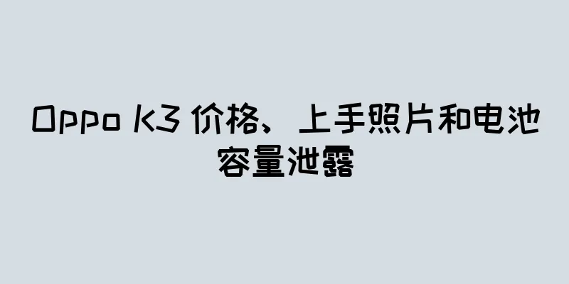 Oppo K3 价格、上手照片和电池容量泄露