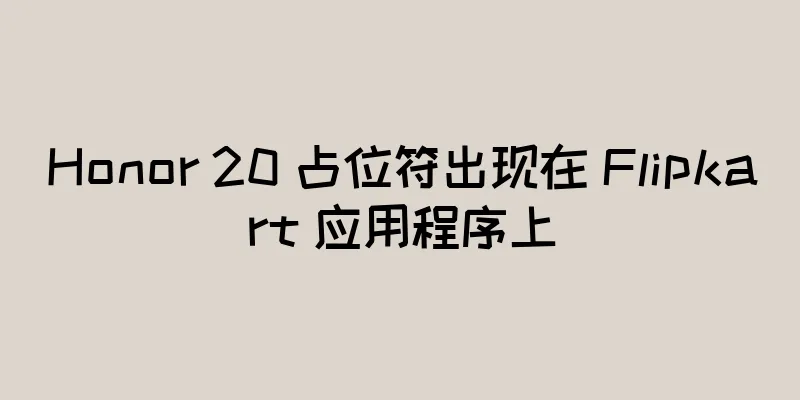 Honor 20 占位符出现在 Flipkart 应用程序上