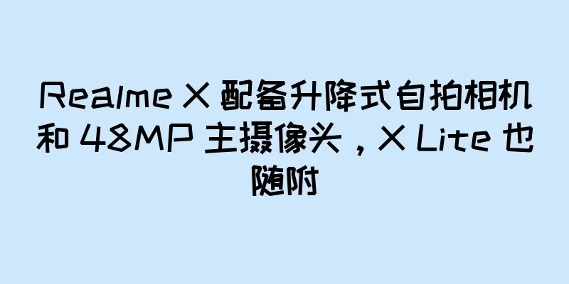 Realme X 配备升降式自拍相机和 48MP 主摄像头，X Lite 也随附