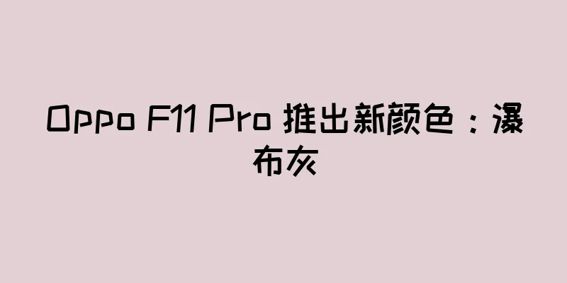 Oppo F11 Pro 推出新颜色：瀑布灰