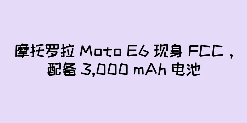 摩托罗拉 Moto E6 现身 FCC，配备 3,000 mAh 电池