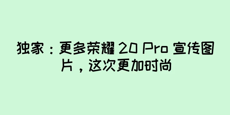 独家：更多荣耀 20 Pro 宣传图片，这次更加时尚