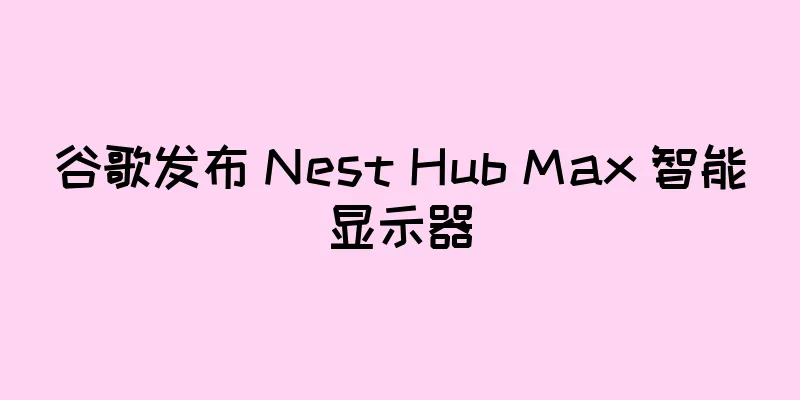 谷歌发布 Nest Hub Max 智能显示器