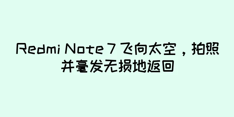 Redmi Note 7 飞向太空，拍照并毫发无损地返回
