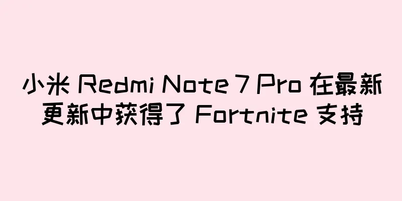 小米 Redmi Note 7 Pro 在最新更新中获得了 Fortnite 支持